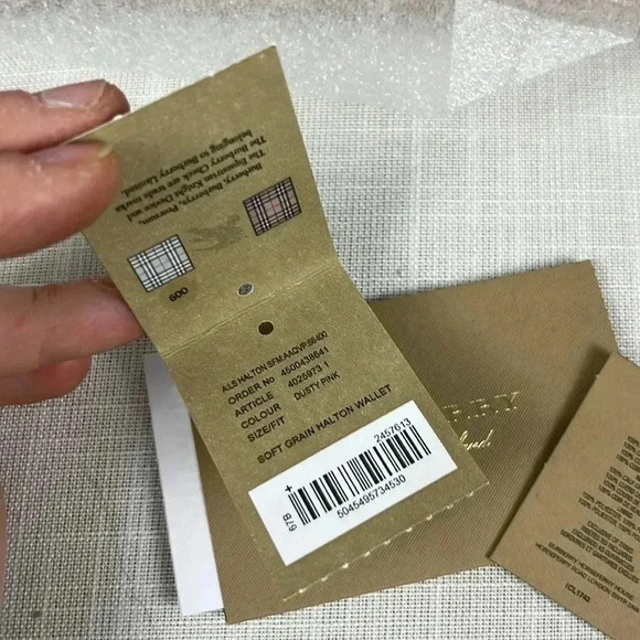 NWT Authentic Burberry Dusty Pink Hamilton Soft Grain Leather Wallet Bi-fold - Picture 14 of 16